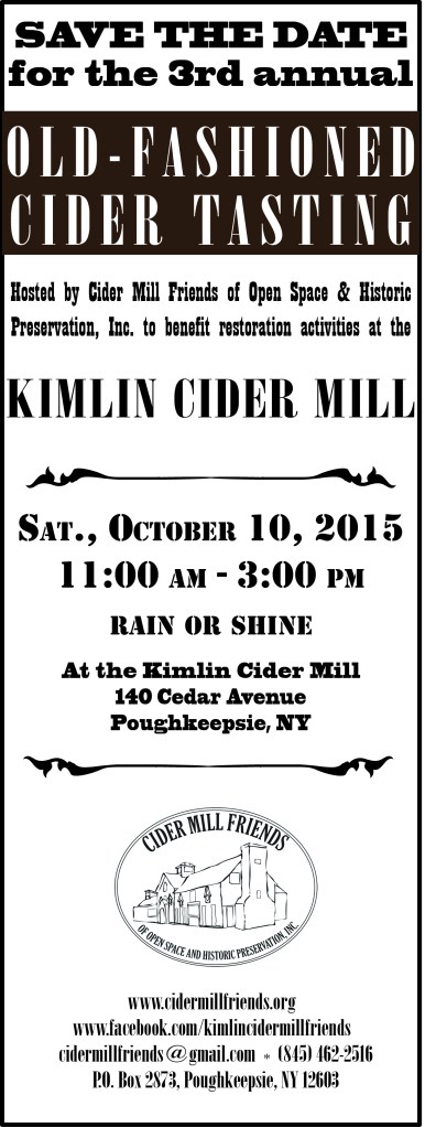 Cider Tasing Event Save the Date 2015