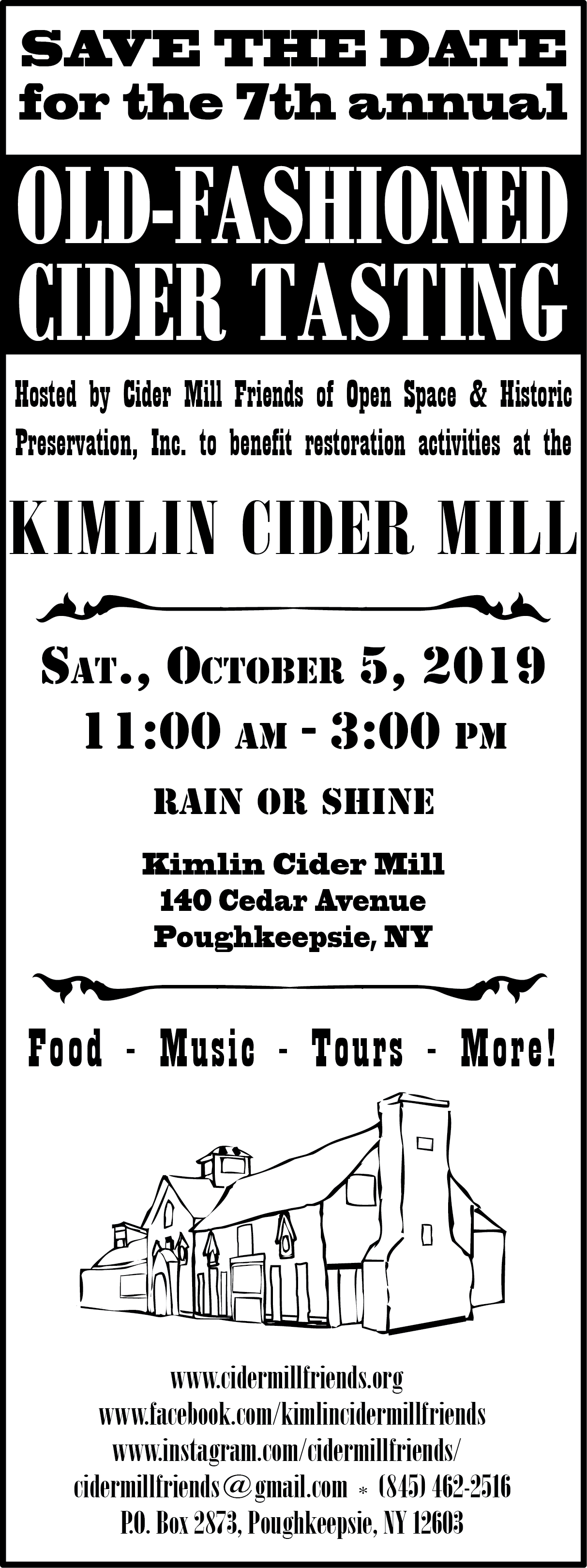 Cider Tasing Event Save the Date 2019